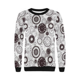 Classic vintage clock pattern Women's Crew Neck Sweatshirt