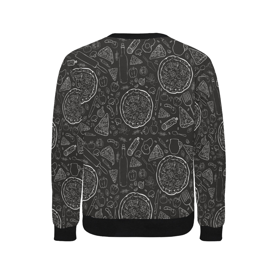 Pizza pattern Men's Crew Neck Sweatshirt