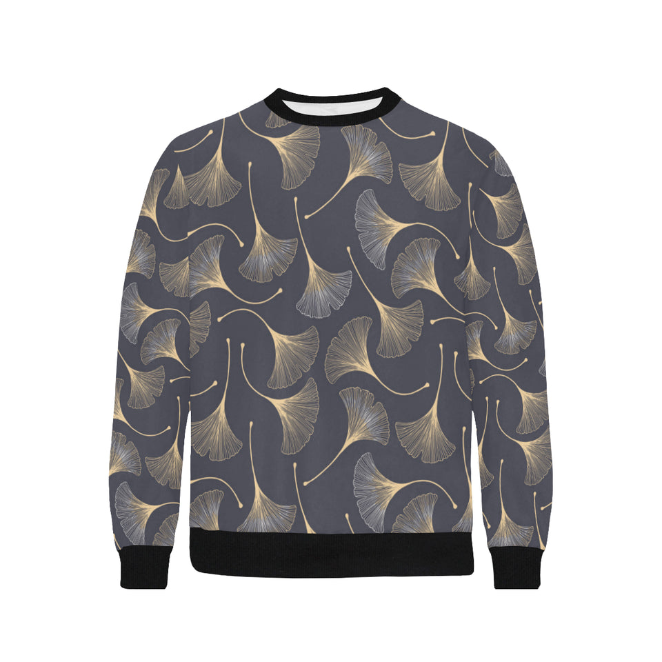 Gold ginkgo leaves Men's Crew Neck Sweatshirt