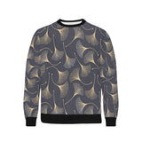 Gold ginkgo leaves Men's Crew Neck Sweatshirt