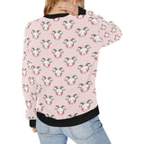 Cute goat pattern Women's Crew Neck Sweatshirt