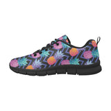 Pineapples pattern zigzag background Women's Sneaker Shoes