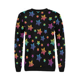 Colorful star pattern Women's Crew Neck Sweatshirt