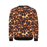 Fire flame dark pattern Men's Crew Neck Sweatshirt