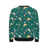 Kangaroo leaves pattern Men's Crew Neck Sweatshirt