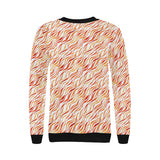 Fire flame watercolor pattern Women's Crew Neck Sweatshirt