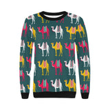 Camel pattern Women's Crew Neck Sweatshirt