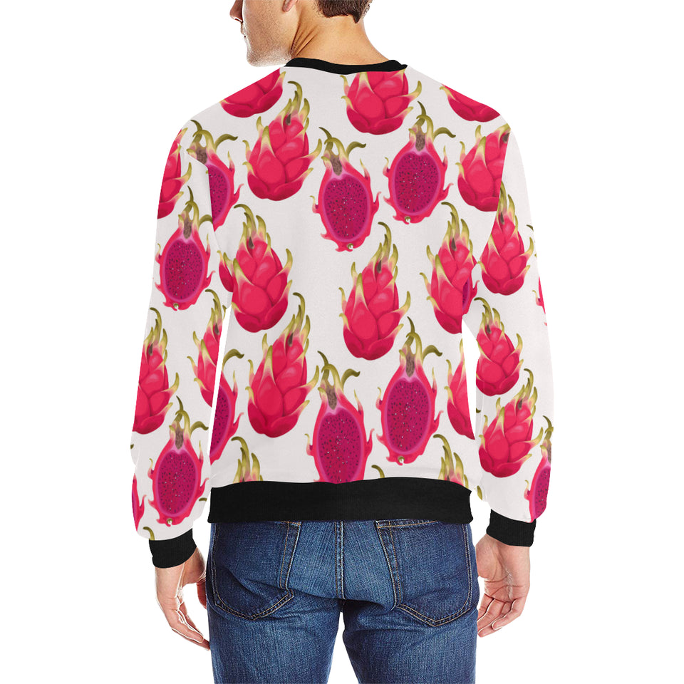 dragon fruits design pattern Men's Crew Neck Sweatshirt