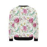 Hand drawn butterfly rose Men's Crew Neck Sweatshirt