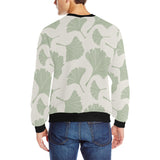 Ginkgo leaves pattern Men's Crew Neck Sweatshirt