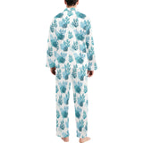 Coral Reef Pattern Print Design 04 Men's Long Pajama Set