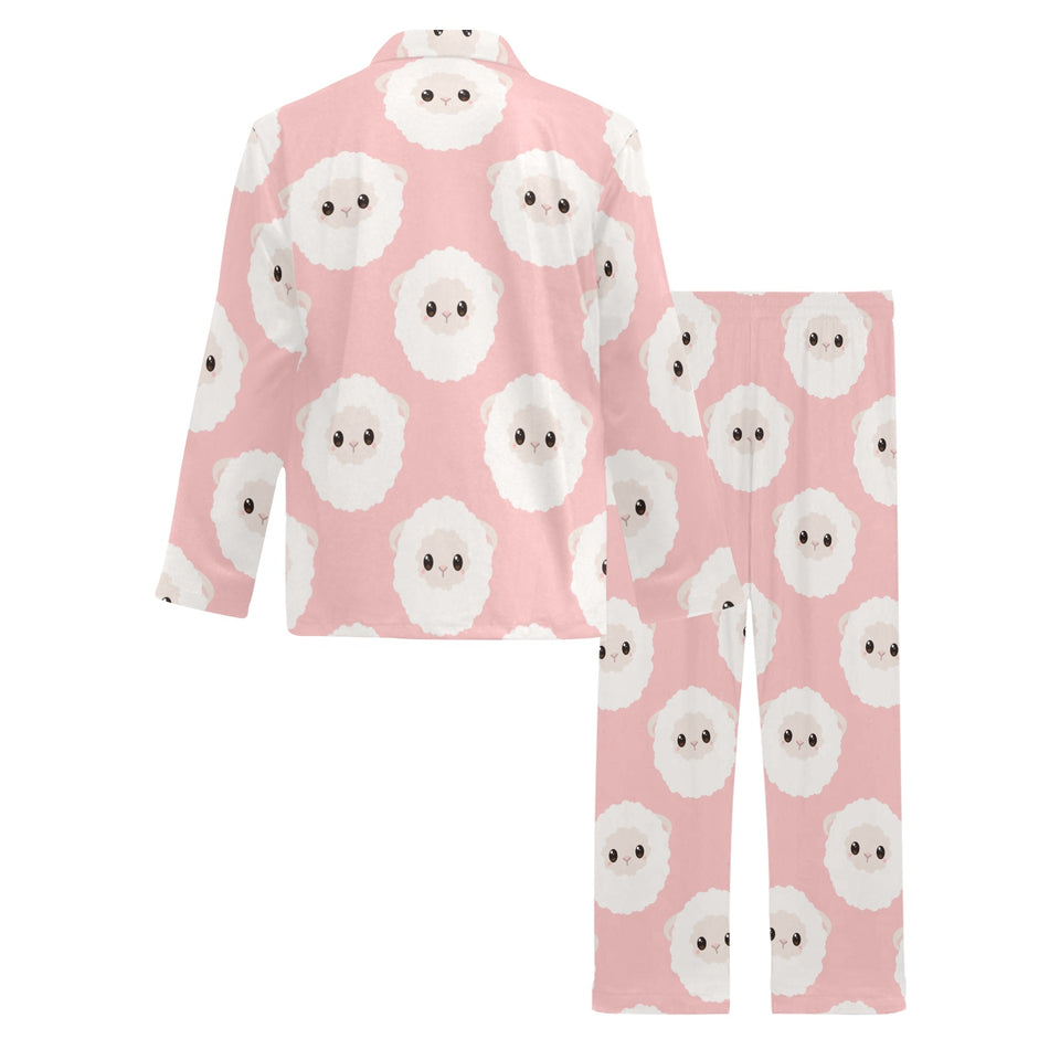 Cute sheep pattern Men's Long Pajama Set