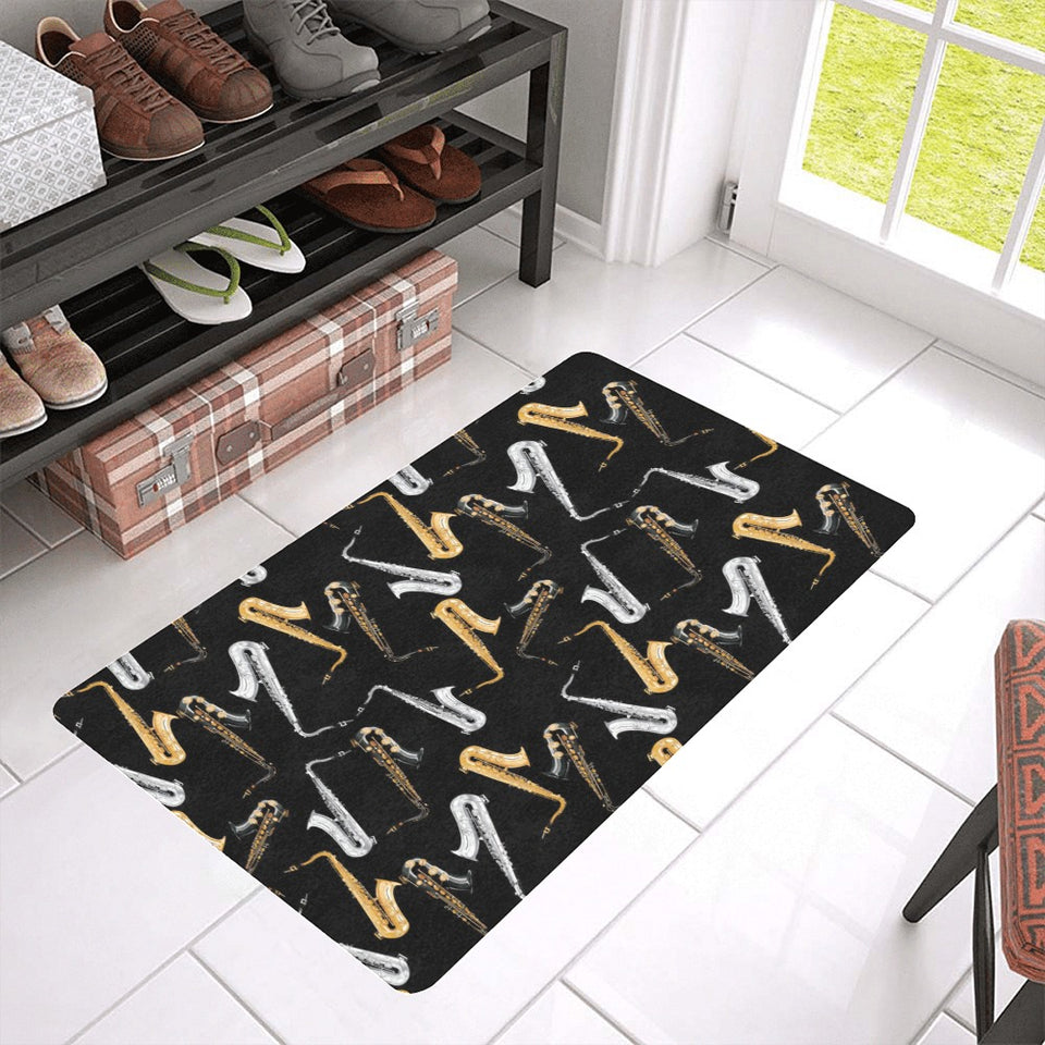 saxophone design pattern Doormat