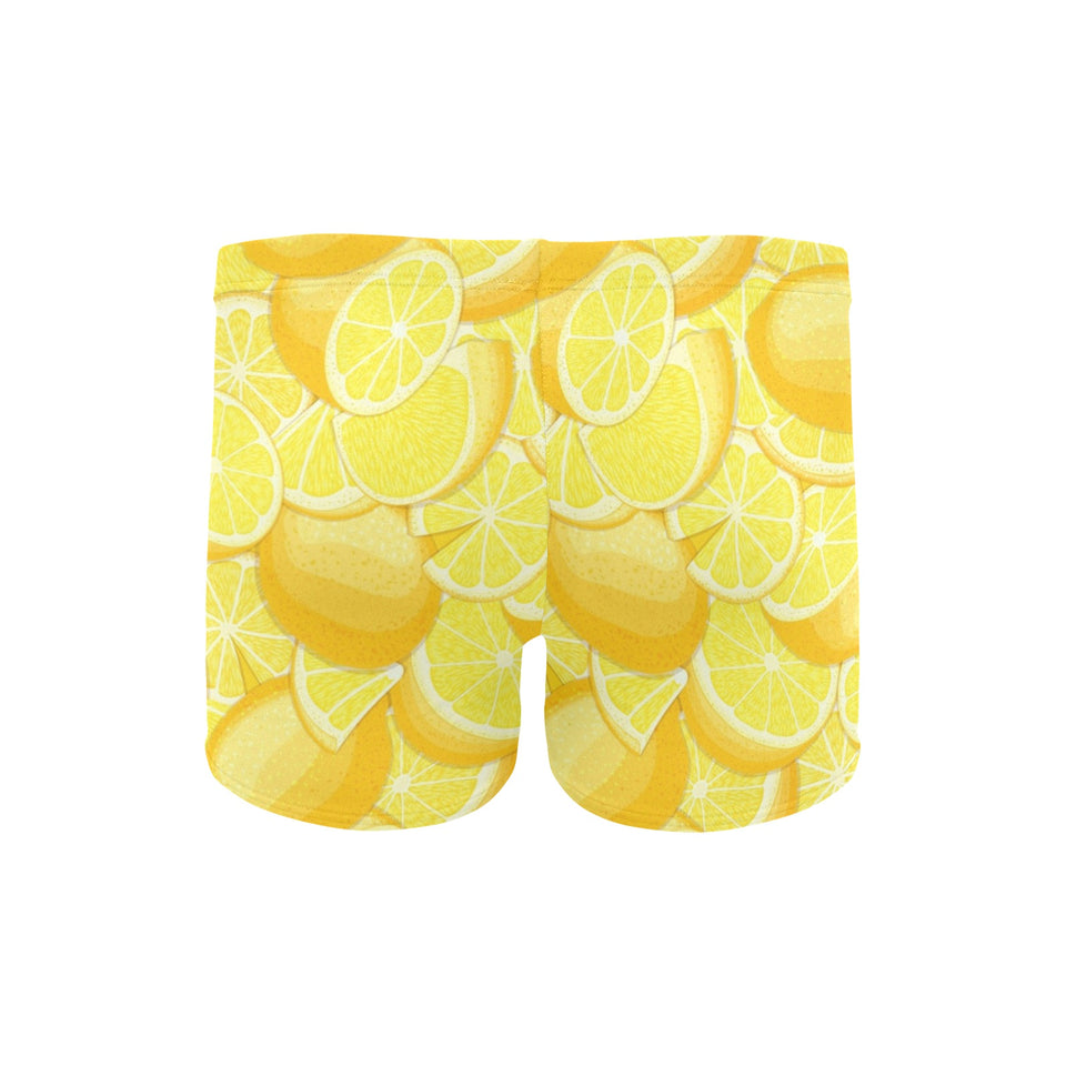 lemon pattern Men's Swimming Trunks