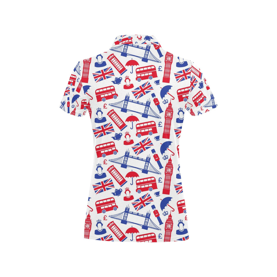 British Pattern Print Design 01 Women's All Over Print Polo Shirt