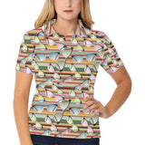 Sun Glasses Pattern Print Design 02 Women's All Over Print Polo Shirt