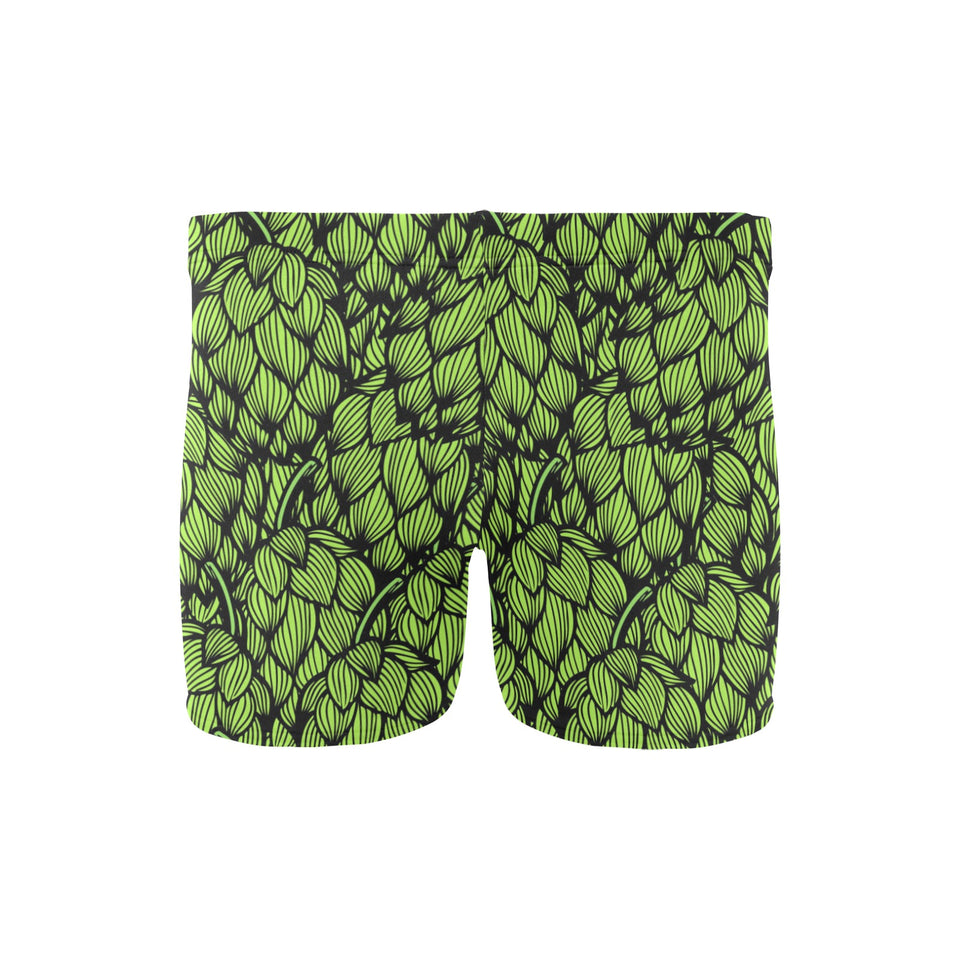 Green hop pattern Men's Swimming Trunks