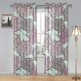 Spider web cobweb design color pattern Gauze Curtain