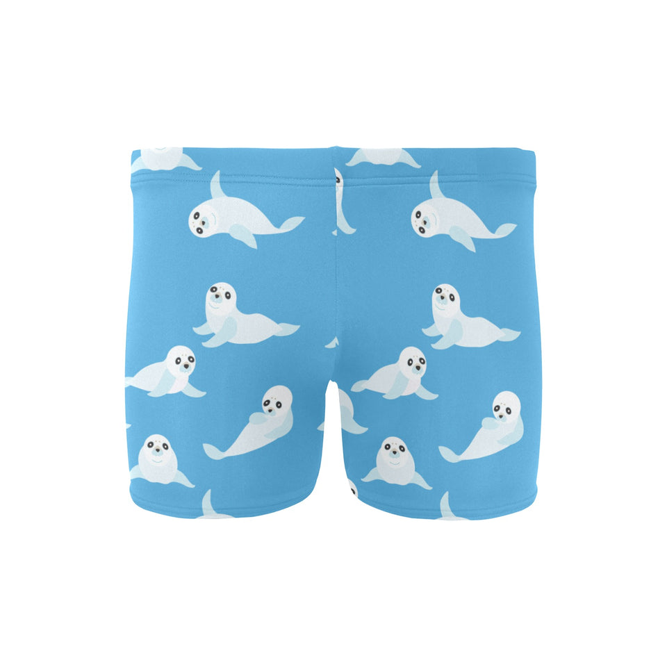 Cute sea lion seal pattern background Men's Swimming Trunks