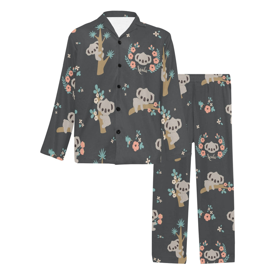 Cute koala pattern Men's Long Pajama Set
