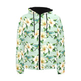 Hummingbird Pattern Print Design 01 Men's Padded Hooded Jacket
