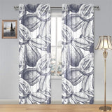 Guava tropical hand drawn pattern Gauze Curtain