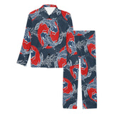 Koi Fish Carp Fishs hand drawn japanese art Men's Long Pajama Set