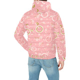 Bicycle Pattern Print Design 02 Men's Padded Hooded Jacket