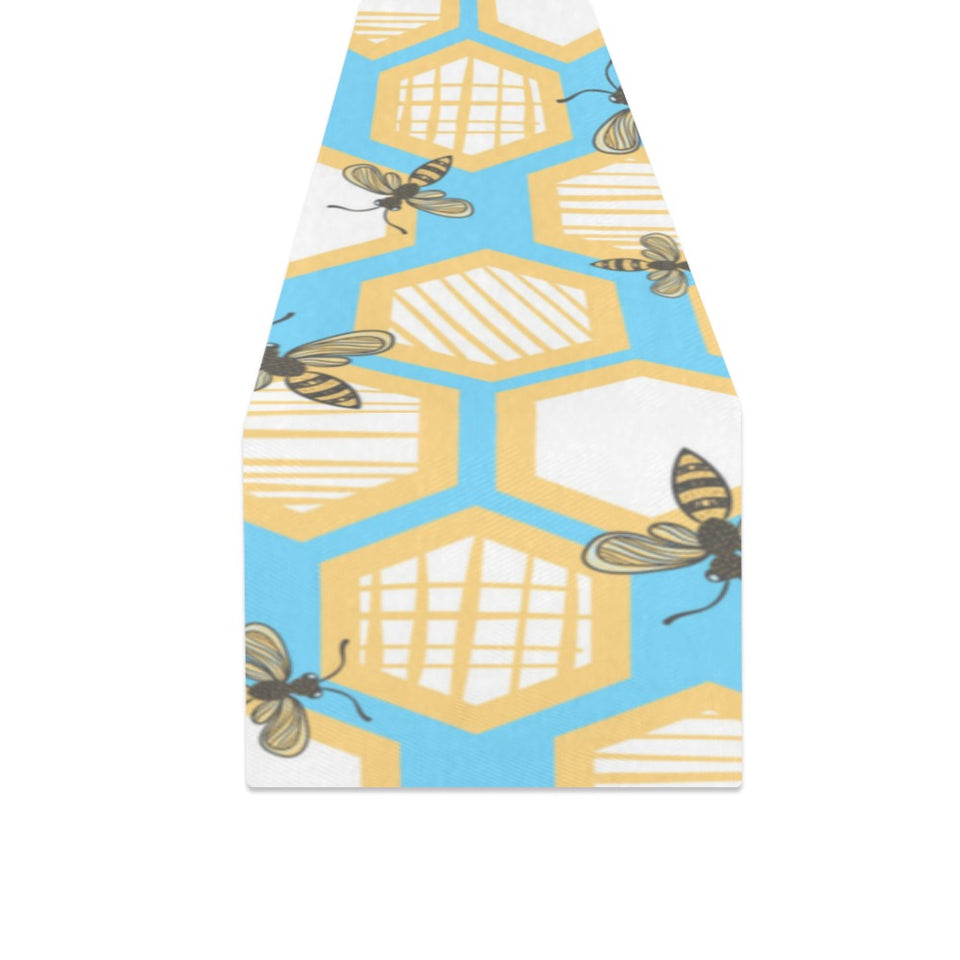 Bee honeycomb pattern Table Runner