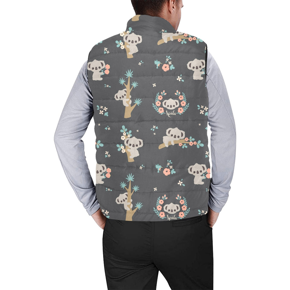 Cute koala pattern Men's Padded Vest
