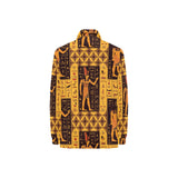 Egypt Hieroglyphics Pattern Print Design 05 Women's Long Sleeve Polo Shirt