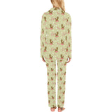 Yorkshire Terrier Pattern Print Design 01 Women's Long Pajama Set