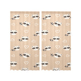 Cute raccoon heart pattern Gauze Curtain