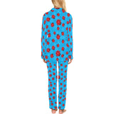 Ladybug Pattern Print Design 02 Women's Long Pajama Set