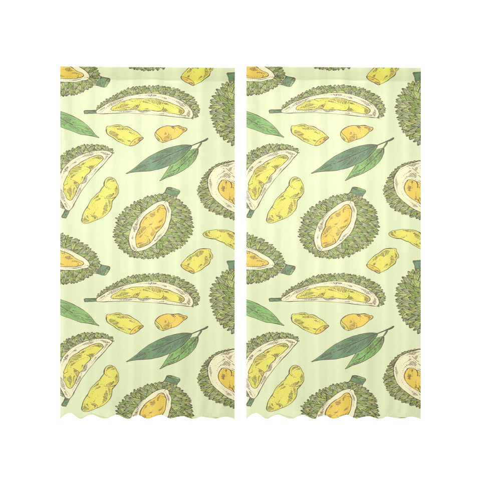 Durian leaves pattern background Gauze Curtain