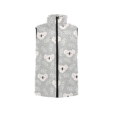 Cute koala leaves pattern Men's Padded Vest