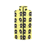 Cute ninja yellow background Men's Padded Vest