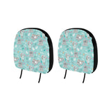 Cute koalas blue background pattern Car Headrest Cover