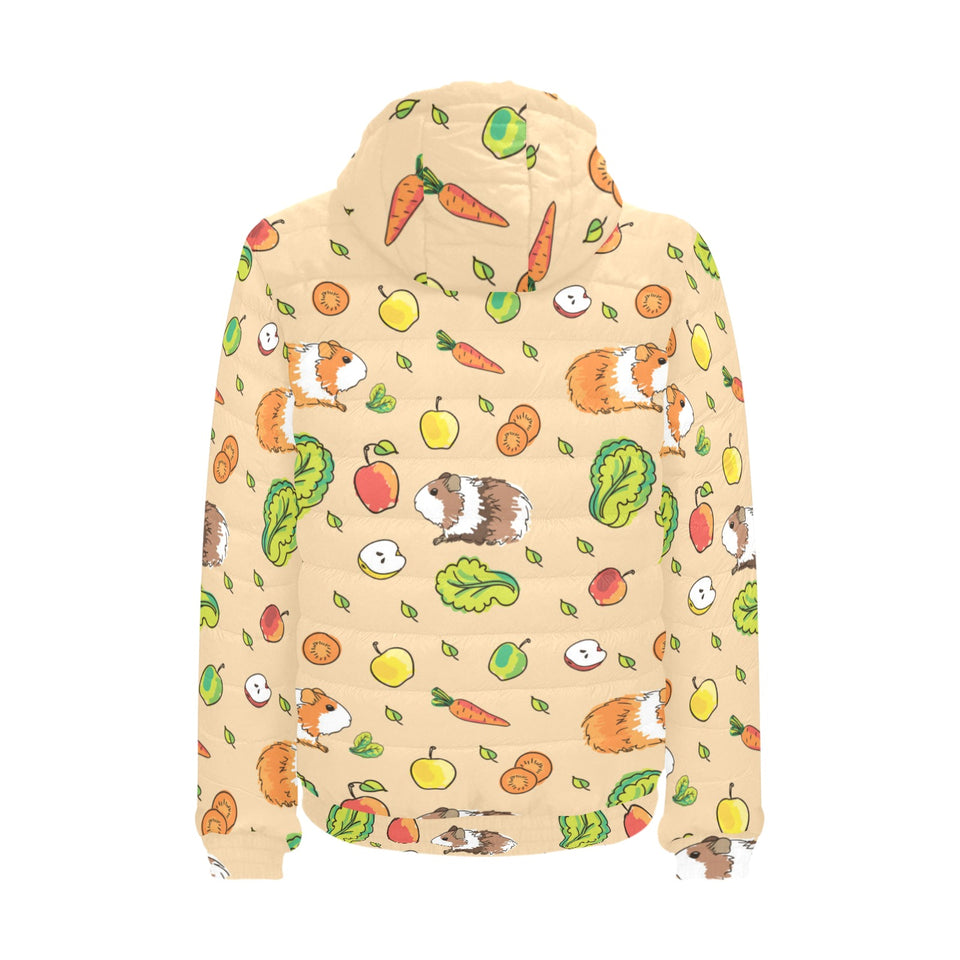 Guinea Pig Pattern Print Design 05 Men's Padded Hooded Jacket