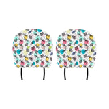 Dragonflies ginkgo leaves pattern Car Headrest Cover