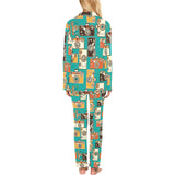Camera Pattern Print Design 03 Women's Long Pajama Set