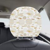 Beautiful gold japanese pattern Car Headrest Cover