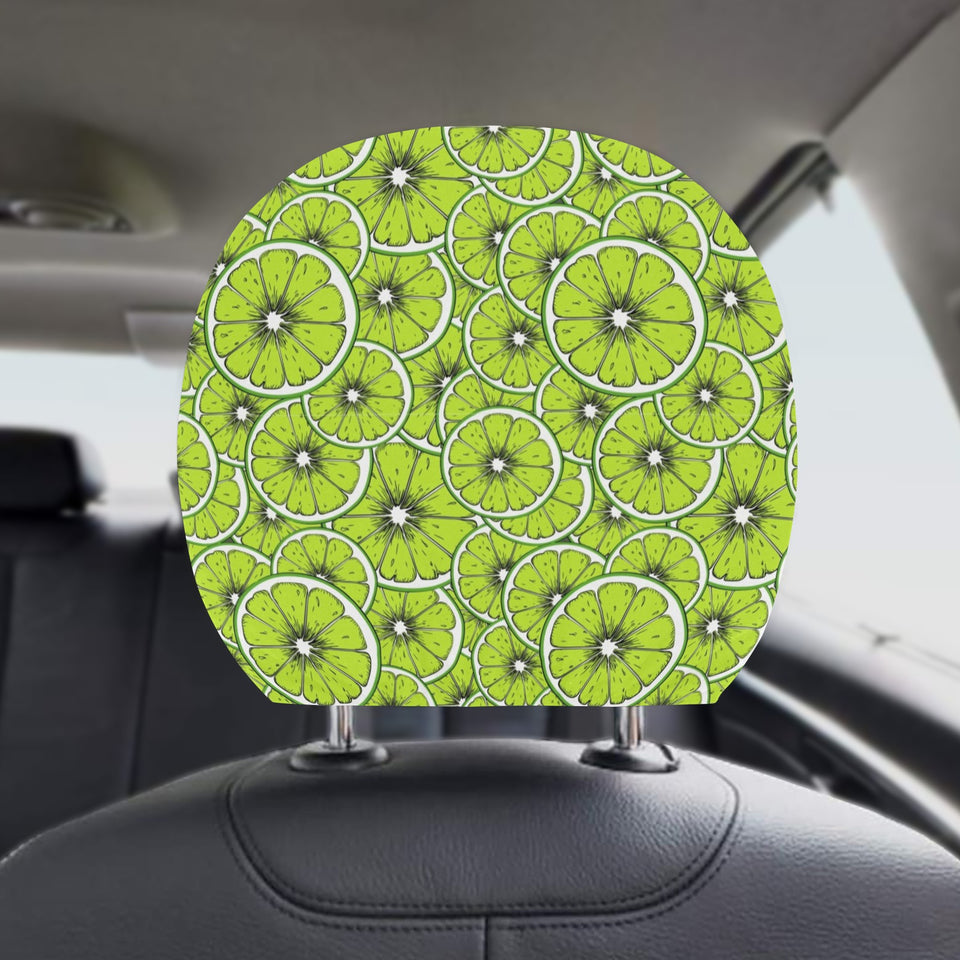 Slices of Lime design pattern Car Headrest Cover