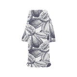 Guava tropical hand drawn pattern Blanket Robe with Sleeves