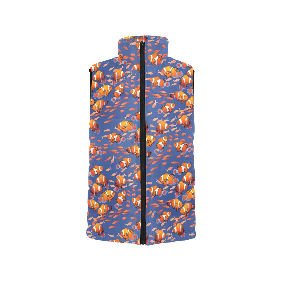 Clown Fish Pattern Print Design 04 Men's Padded Vest