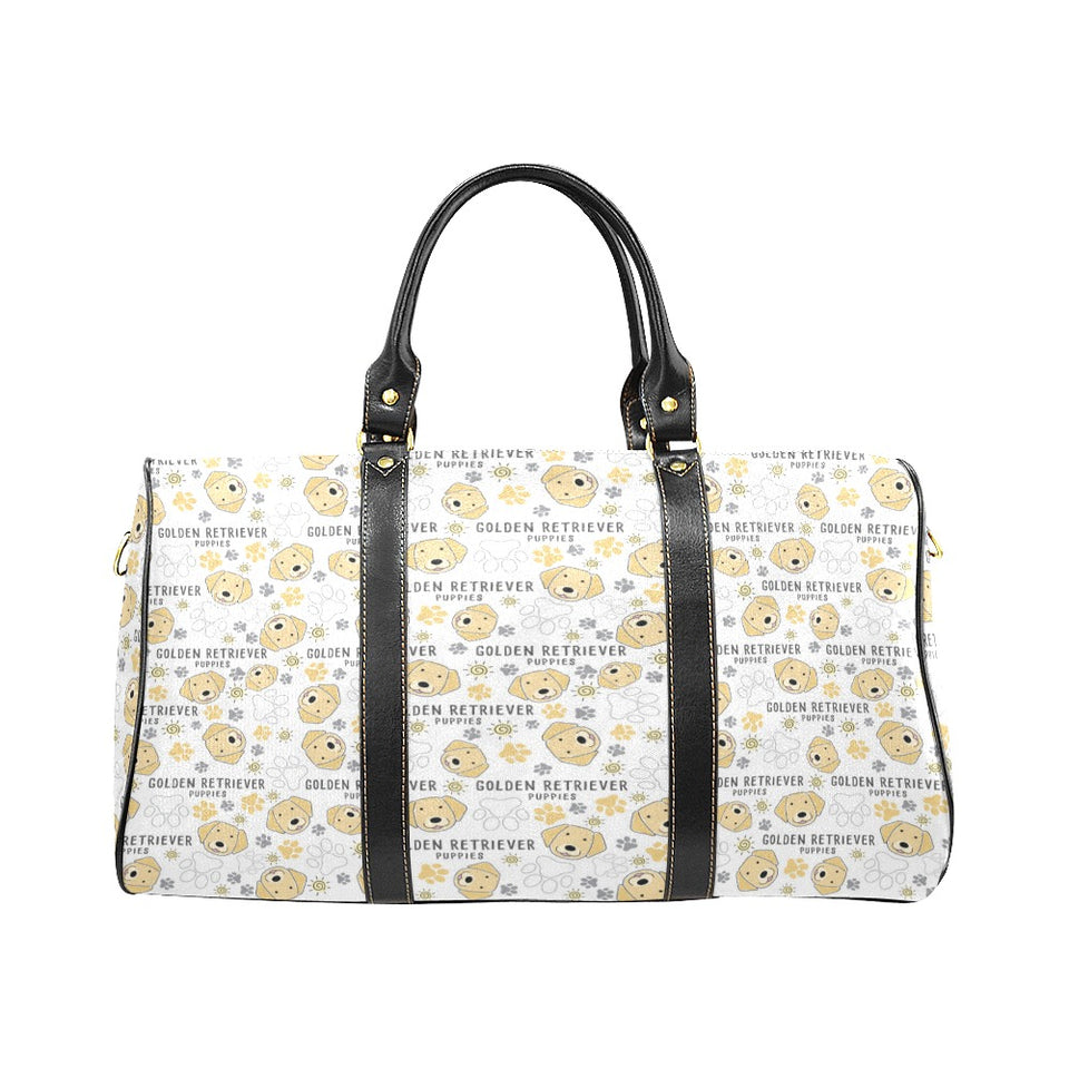 Golden Retriever Pattern Print Design 04 Travel Bag
