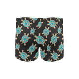 Sea turtle blue stone pattern Men's Swimming Trunks