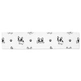 Cute french bulldog paw pattern Table Runner