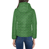 Casino Cards Suits Pattern Print Design 04 Women's Padded Hooded Jacket