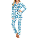 Coral Reef Pattern Print Design 01 Women's Long Pajama Set
